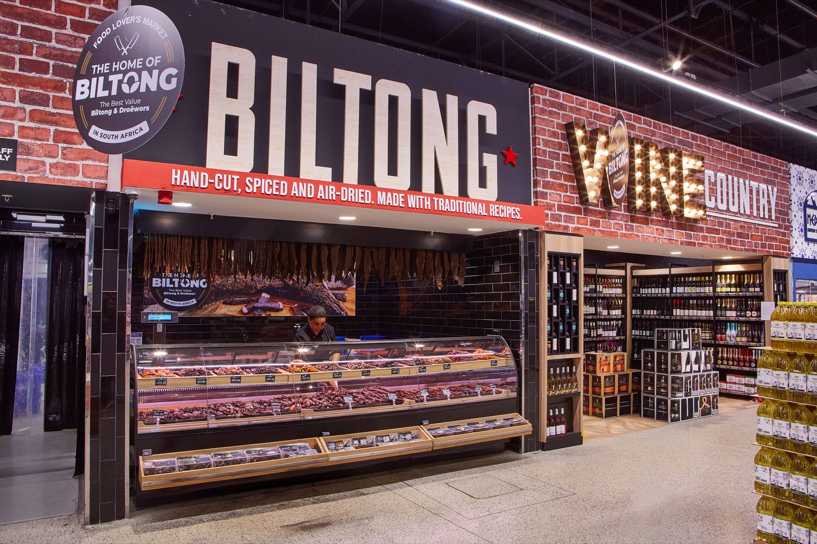 The Home of Biltong store counter