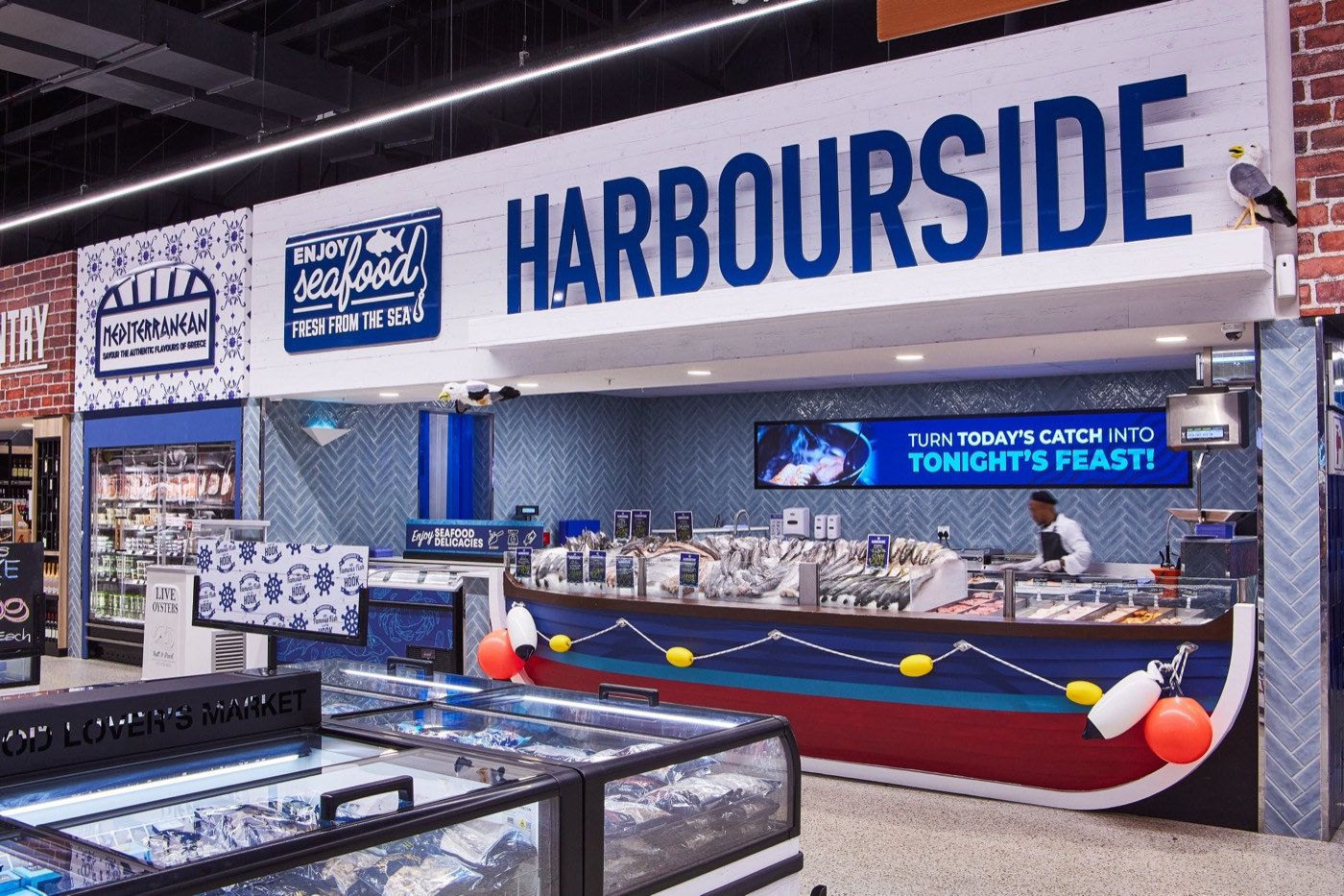 Harbourside seafood department