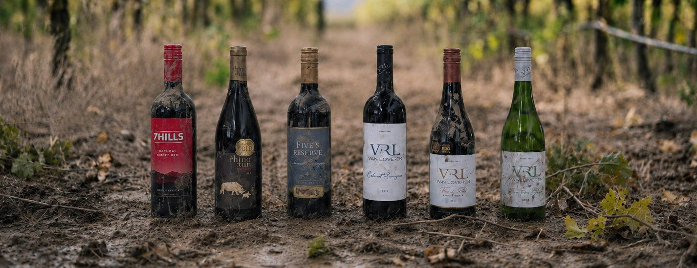 The surviving range lined up in the vineyard